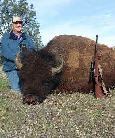 American bison hunting outfitter in California